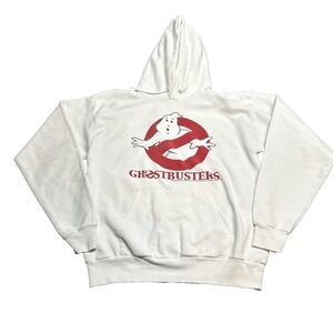 Ghostbusters Pullover Hoodie Adult M White light Halloween Spooky Ghost 2006‎